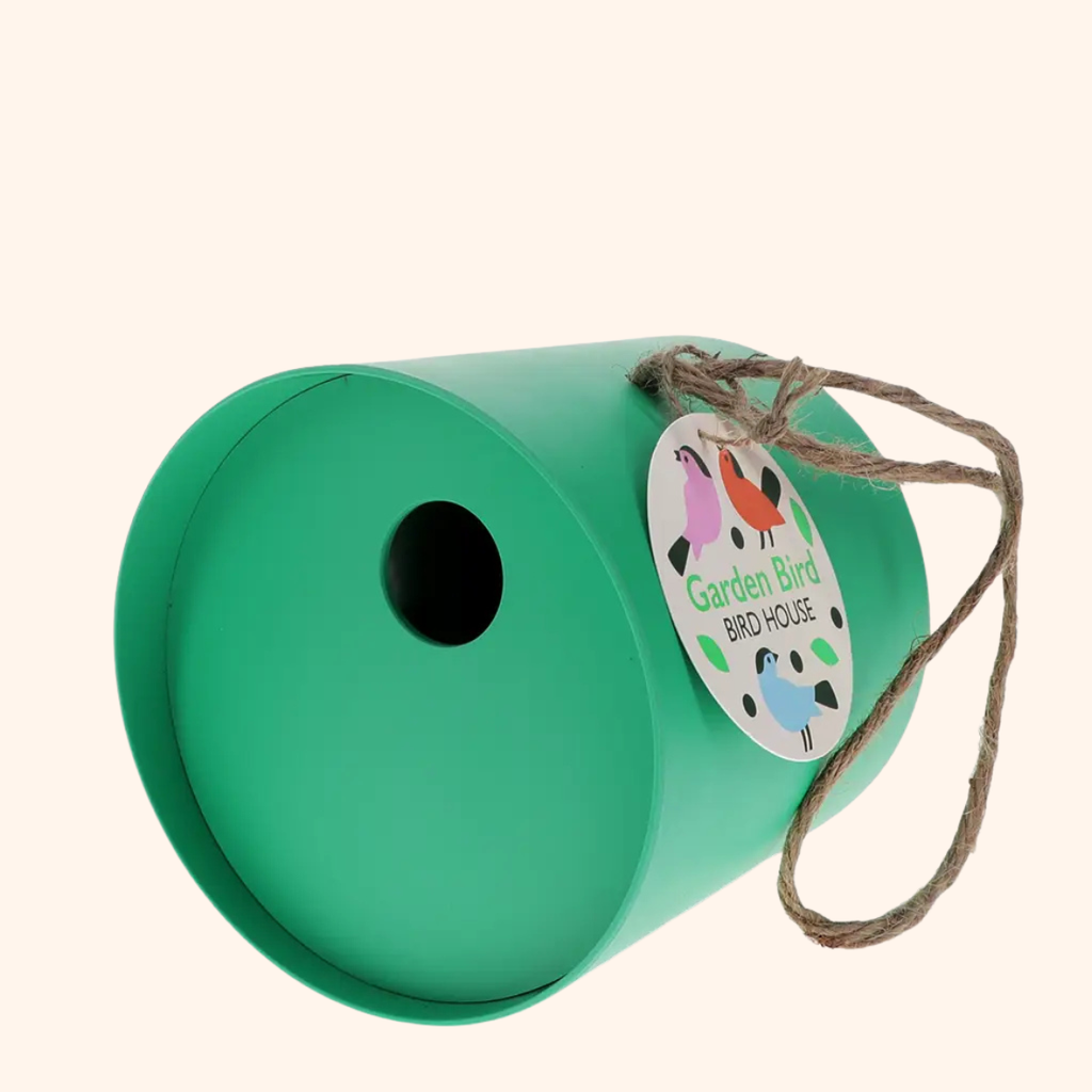 Rond vogelhuisje van bamboevezel - Groen