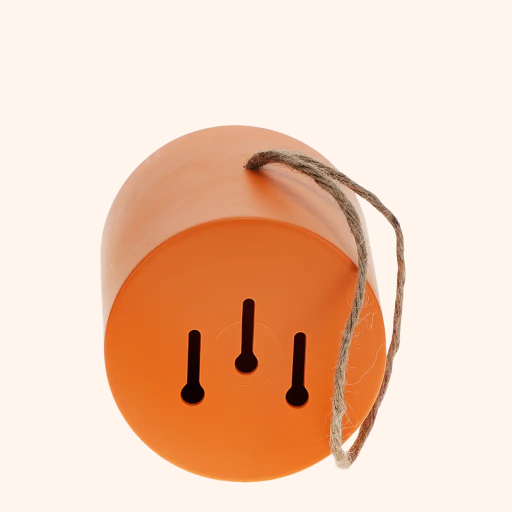 Rond vogelhuisje van bamboevezel - Oranje