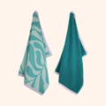 Theedoek & Handdoek Set – Forest Dew Blad