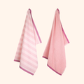 Theedoek & Handdoek Set – Serene Pastel Streep