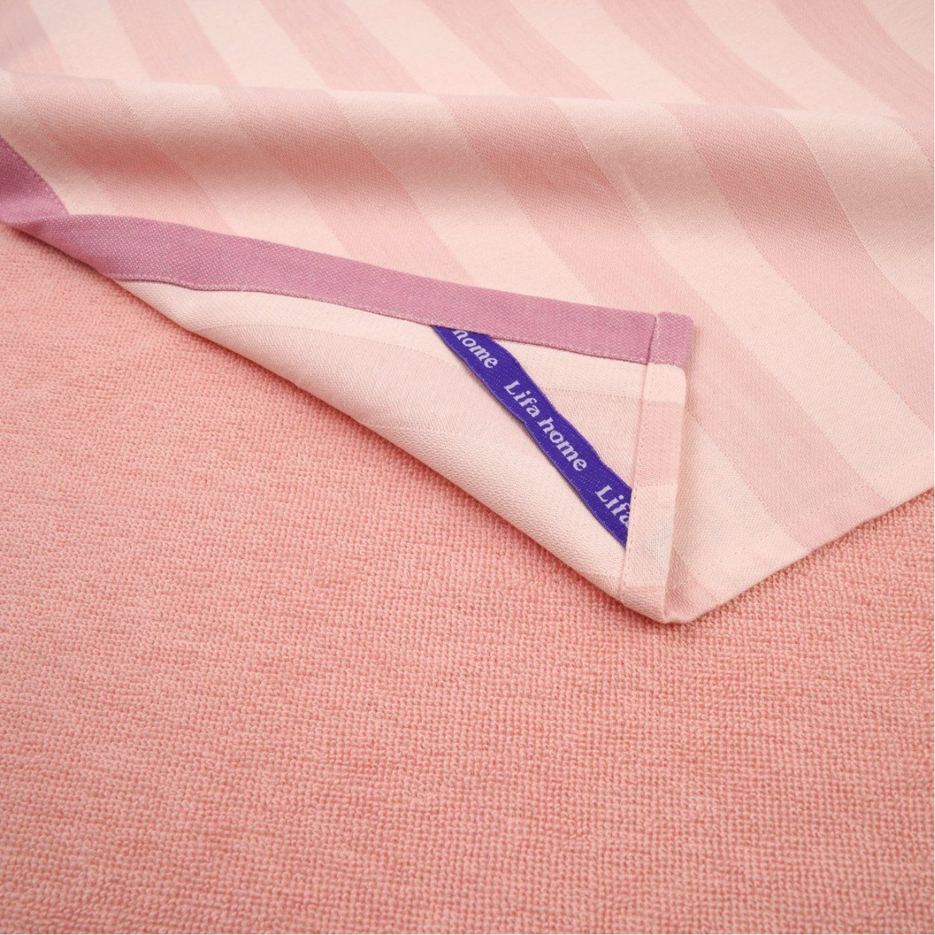 Theedoek & Handdoek Set – Serene Pastel Streep