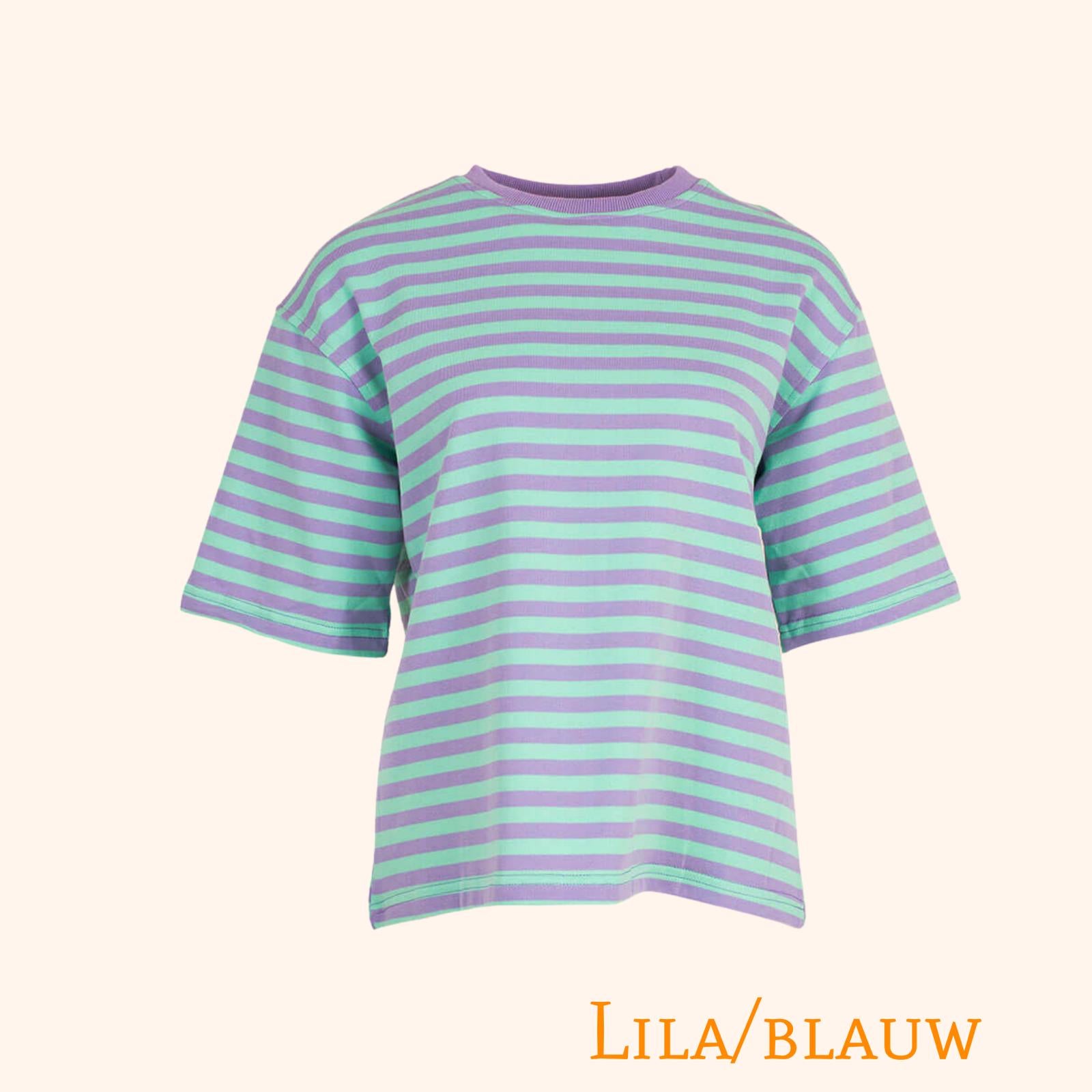 T-shirt met korte mouwen, gestreept