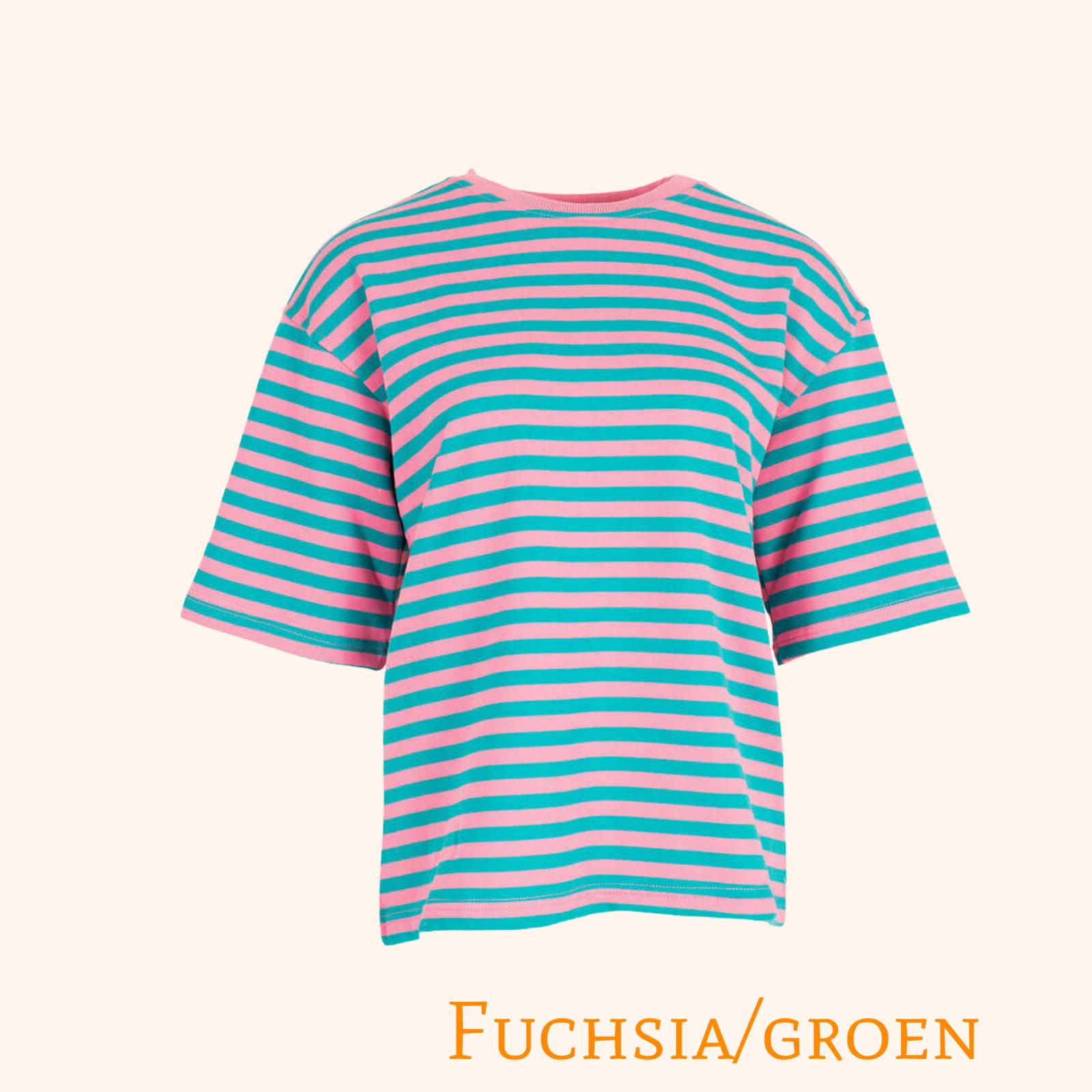 T-shirt met korte mouwen, gestreept