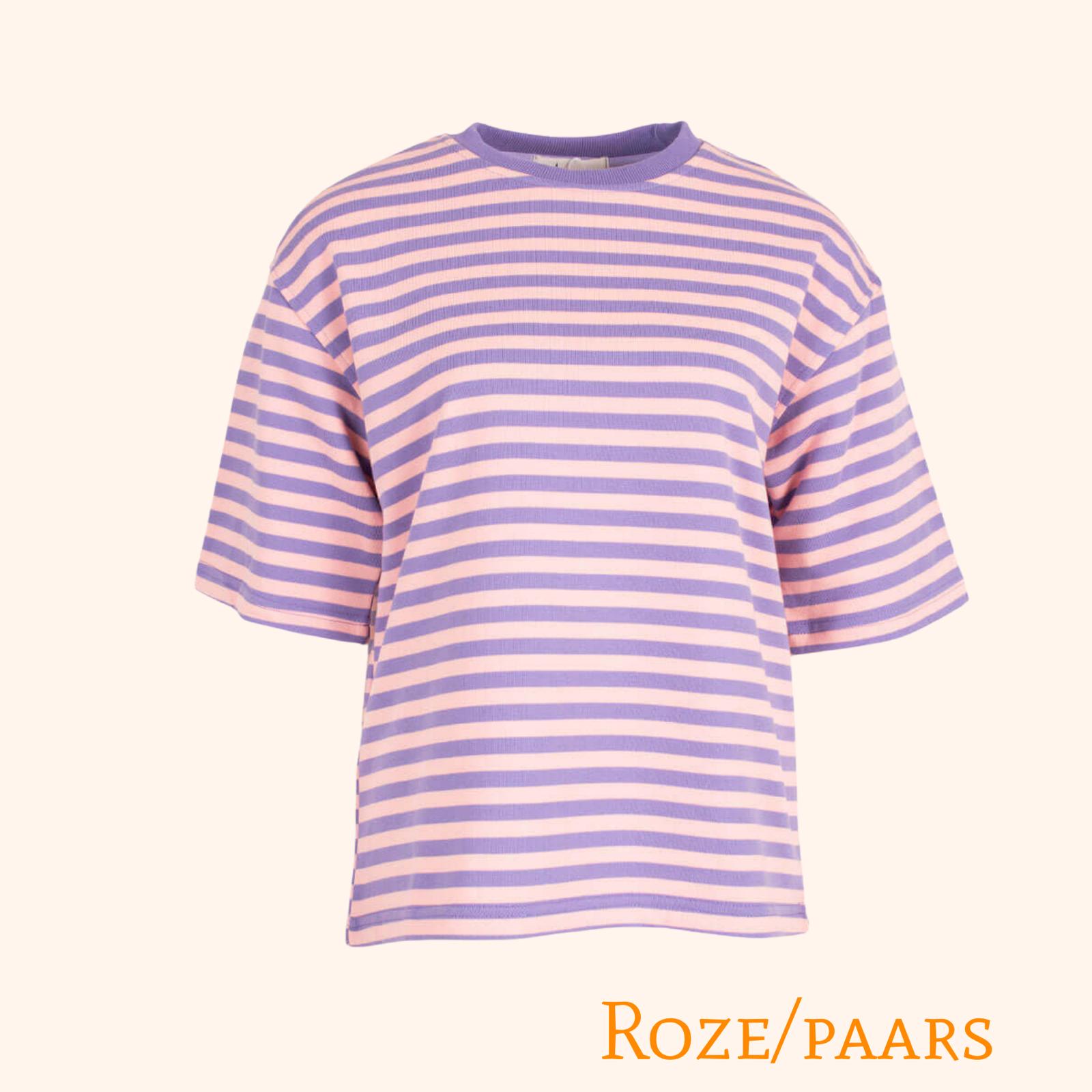 T-shirt met korte mouwen, gestreept