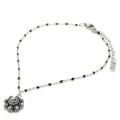 MYKK Jewelry | Sieraden RVS Zeeuwse knop enkelbandje - Zwarte accenten