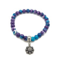 RVS Zeeuwse knop armband - Natuursteen paars blauw | MYKK Jewelry