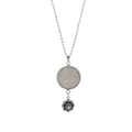 RVS Zeeuwse knop ketting - Resin hanger delfino grijs | MYKK Jewelry
