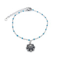 RVS Zeeuwse knop armband - Lichtblauwe accenten MYKK