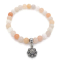 RVS Zeeuwse knop armband - Natuursteen