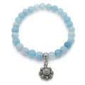 RVS Zeeuwse knop armband - Natuursteen