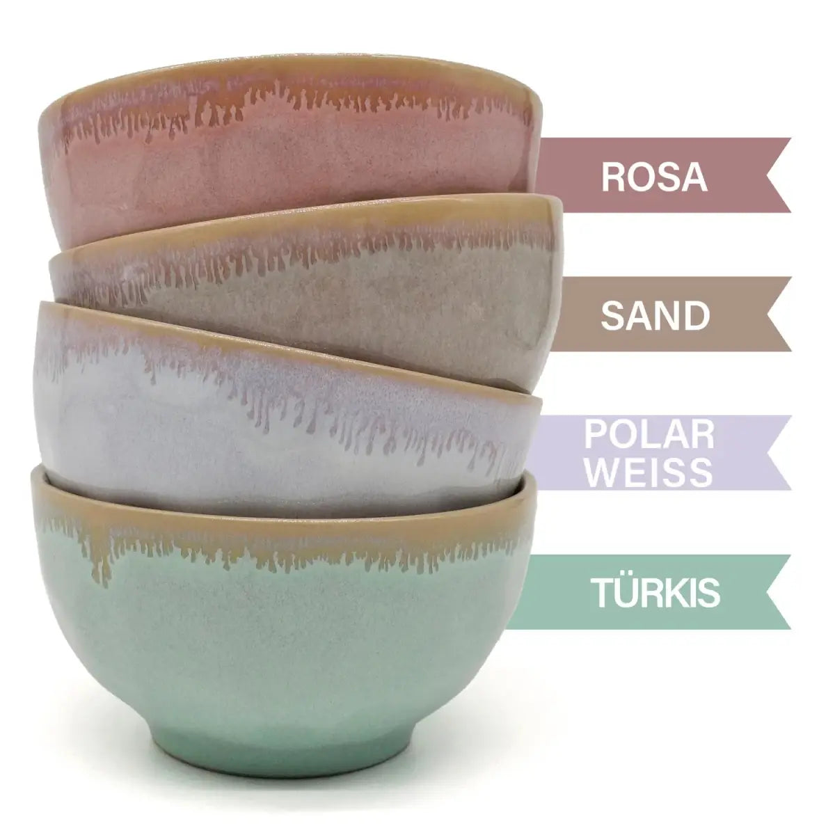 Steengoed kom turquoise