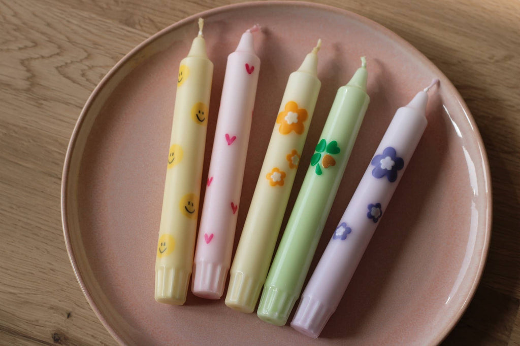 Diner Kaars Smiley Yellow