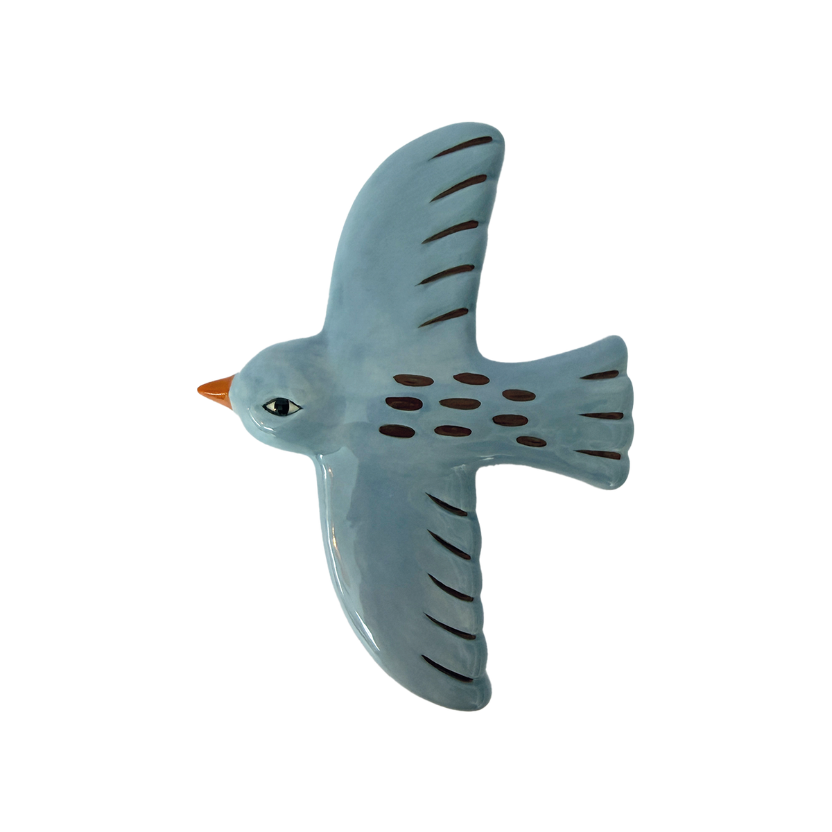 Keramische Wandvogel Groot – Blauw | 14,2 cm
