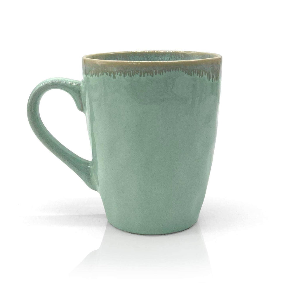 Steengoed mok met handvat in turquoise