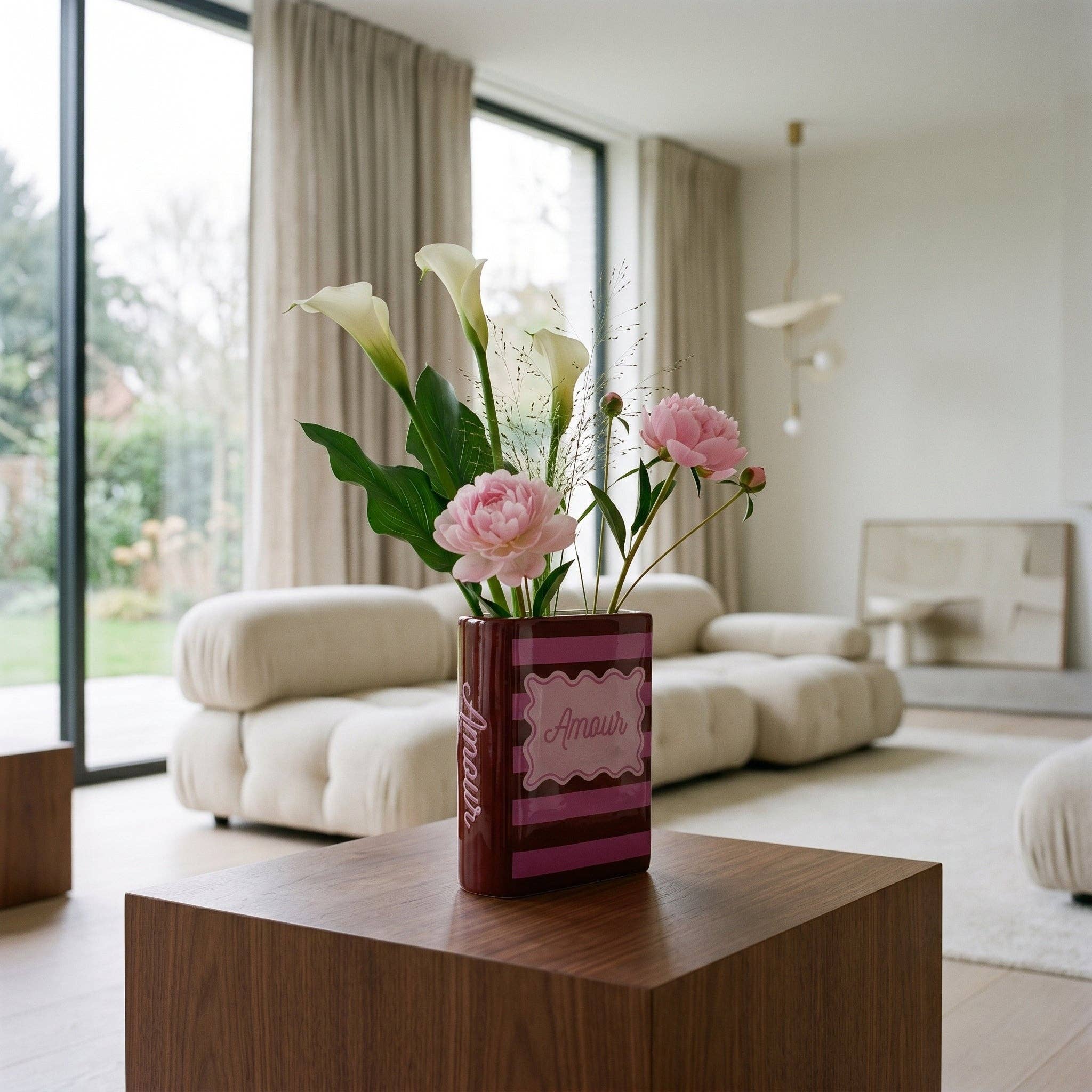 Bloemenvaas - Boekvaas - Rood/Roze