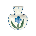 Keramische Wanddecoratie Vaas met blauwe Bloem – 13,6 cm