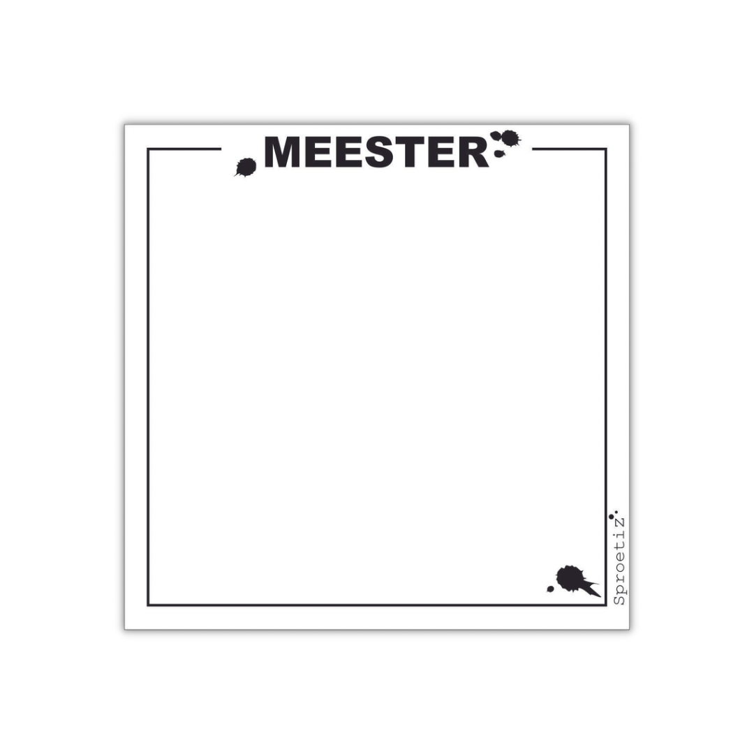 Notitieblok 'Meester'