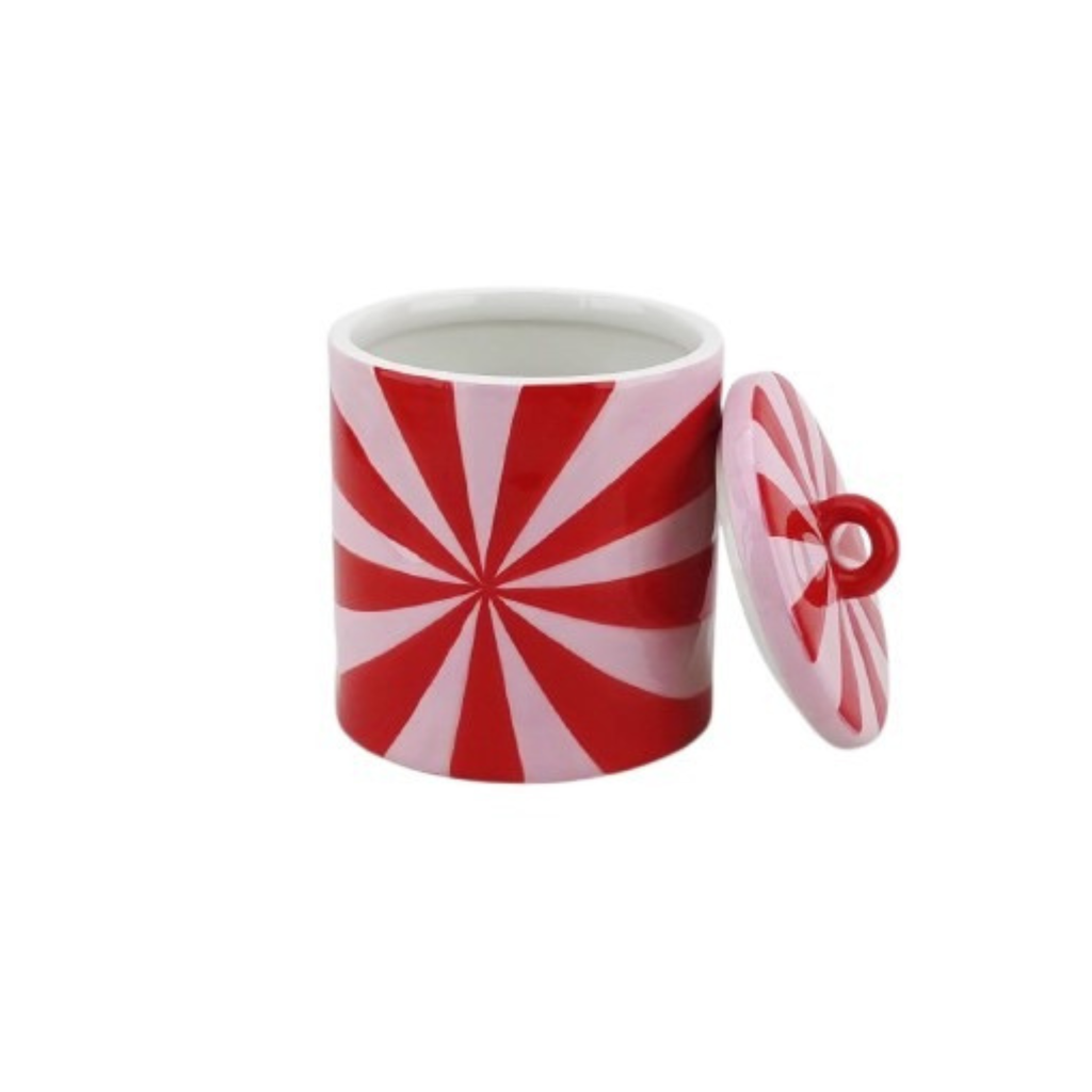 Opbergpot - Swirl - Rood/Roze - 11 x 11 x 14,5 cm