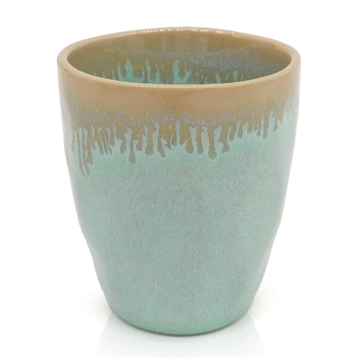 Turquoise stoneware espressokopje
