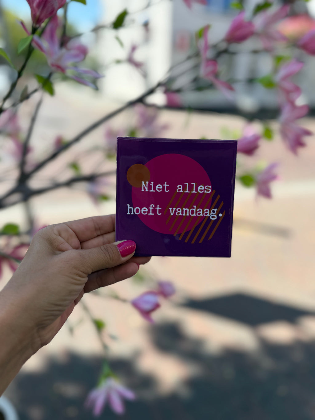 Tegeltje - niet alles hoeft vandaag