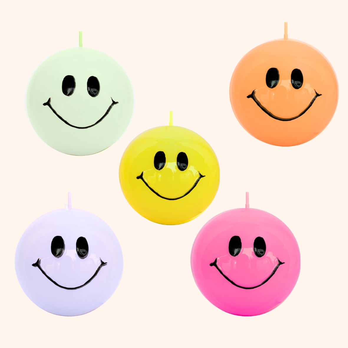 Smiley Kaars – 7,5 cm