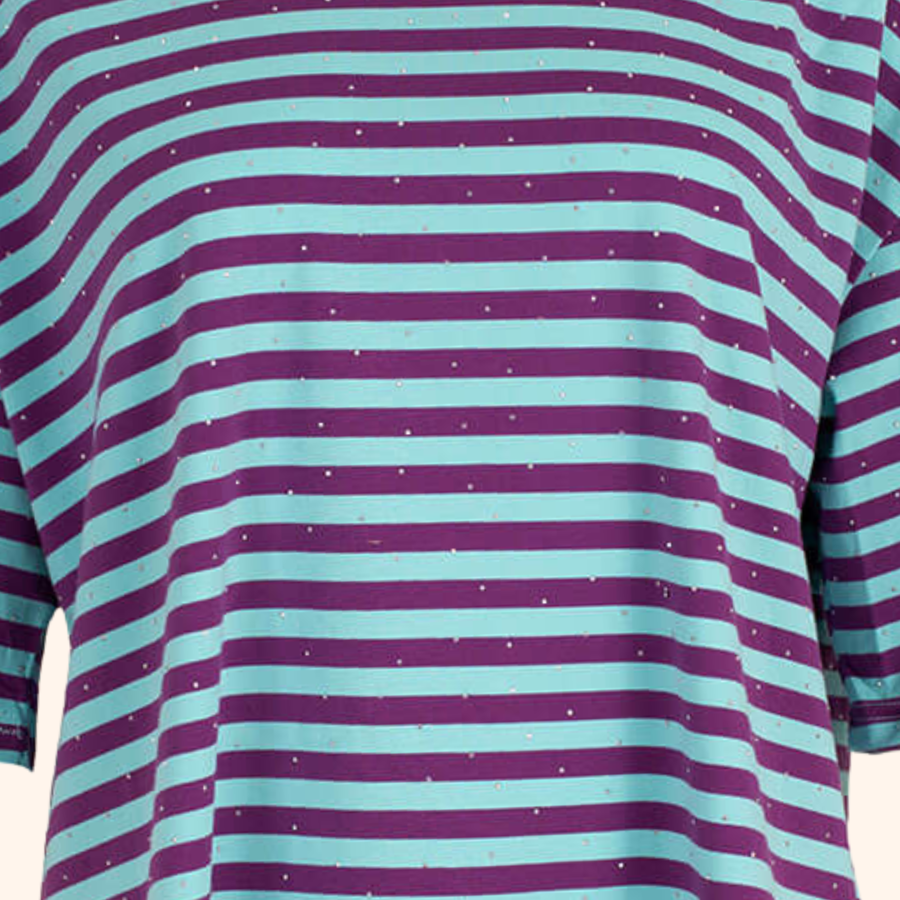 Gestreepte Glitter Top