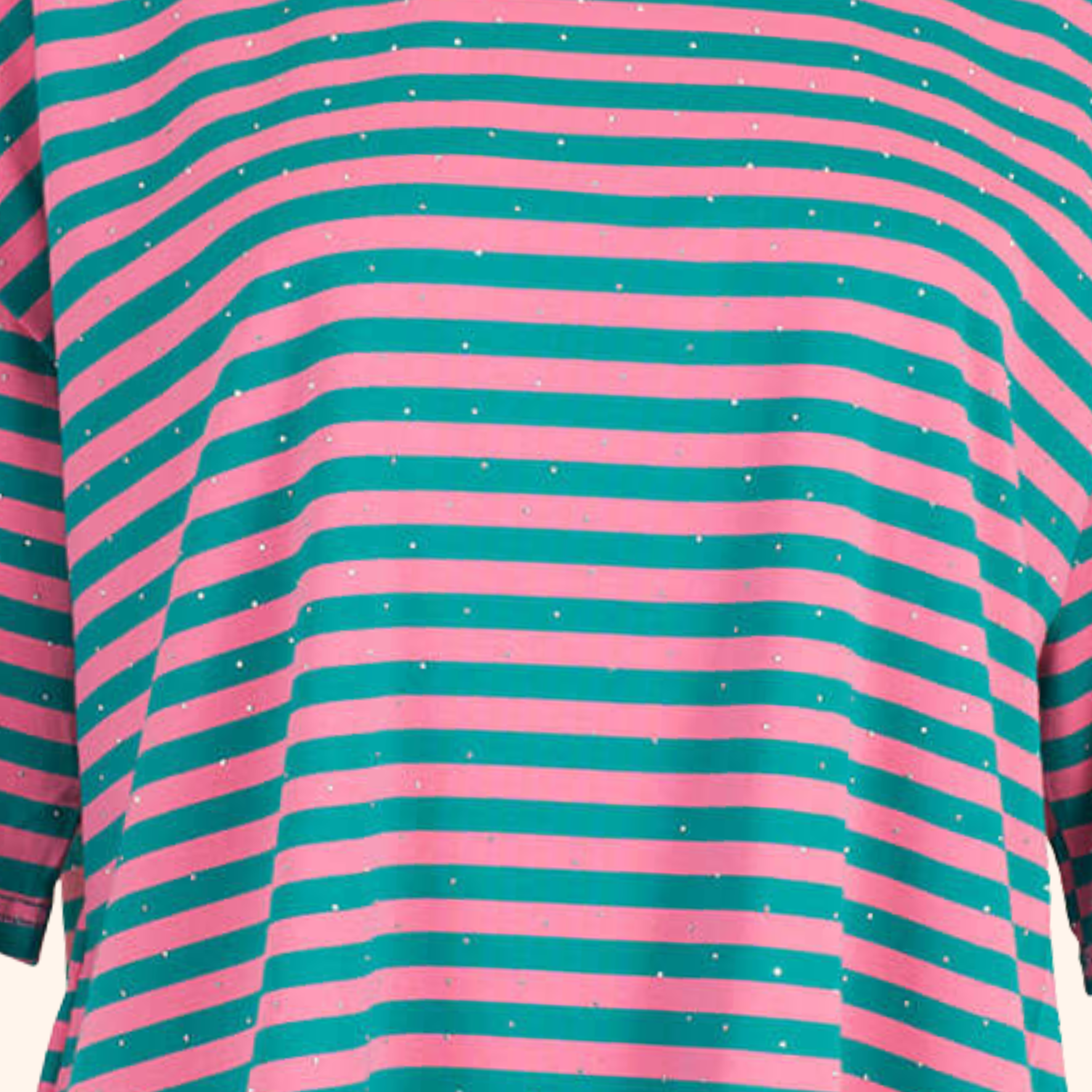 Gestreepte Glitter Top